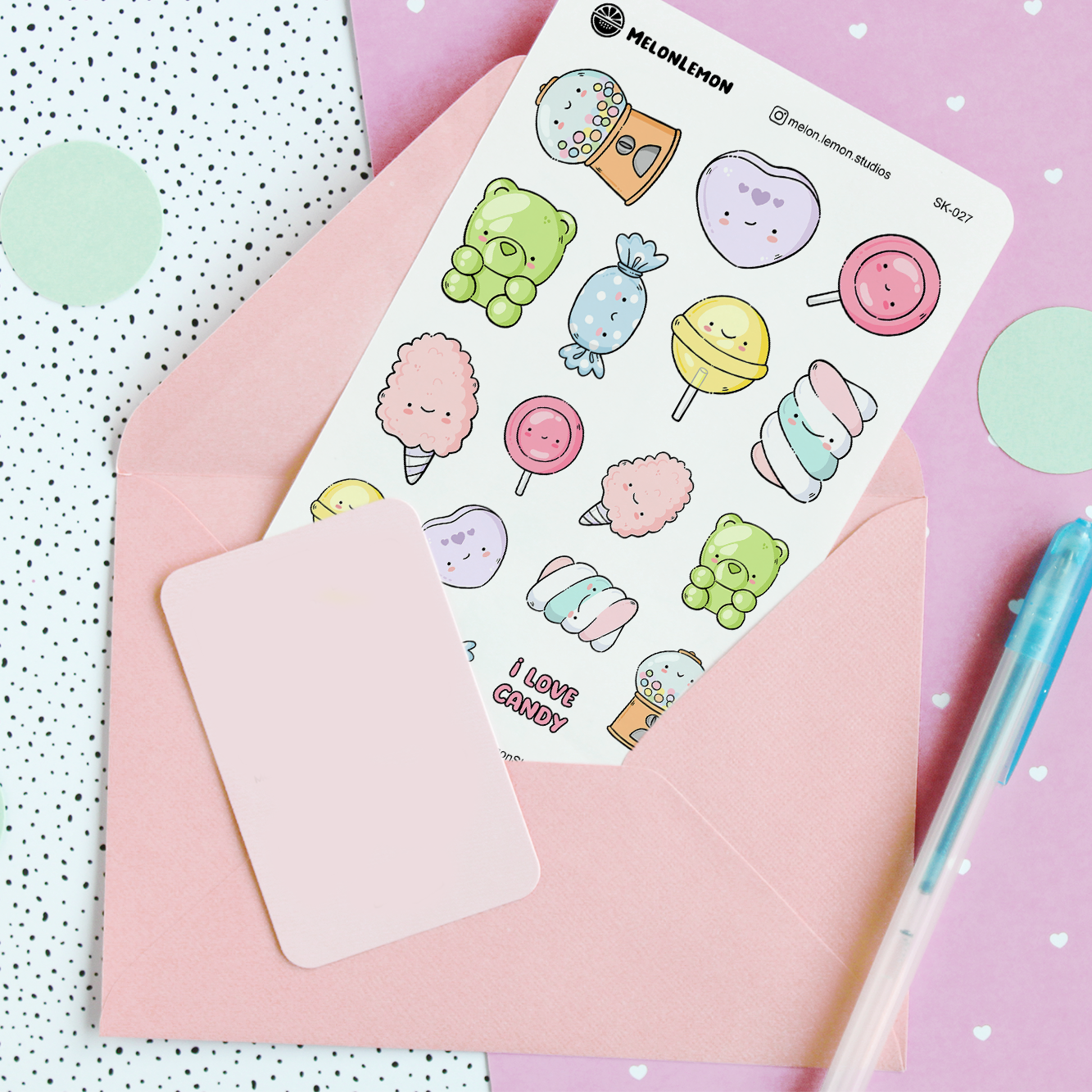 "Candy" Stickers Sheet