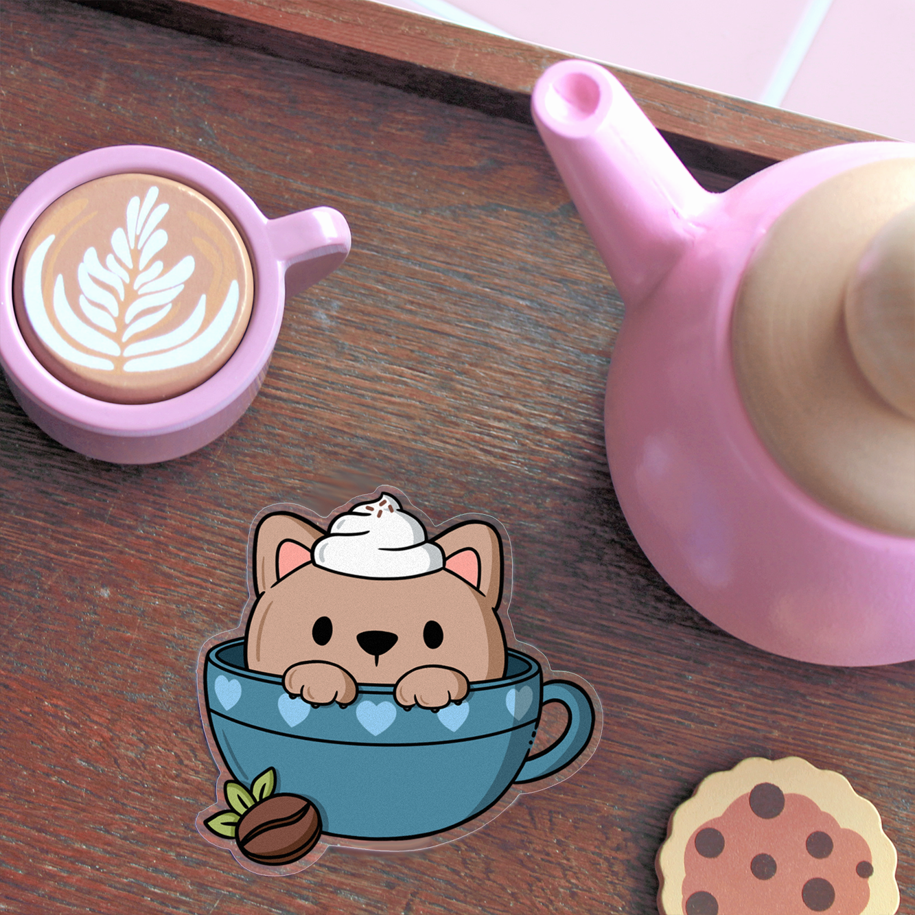 "Coffee Puppy" Vinylsticker