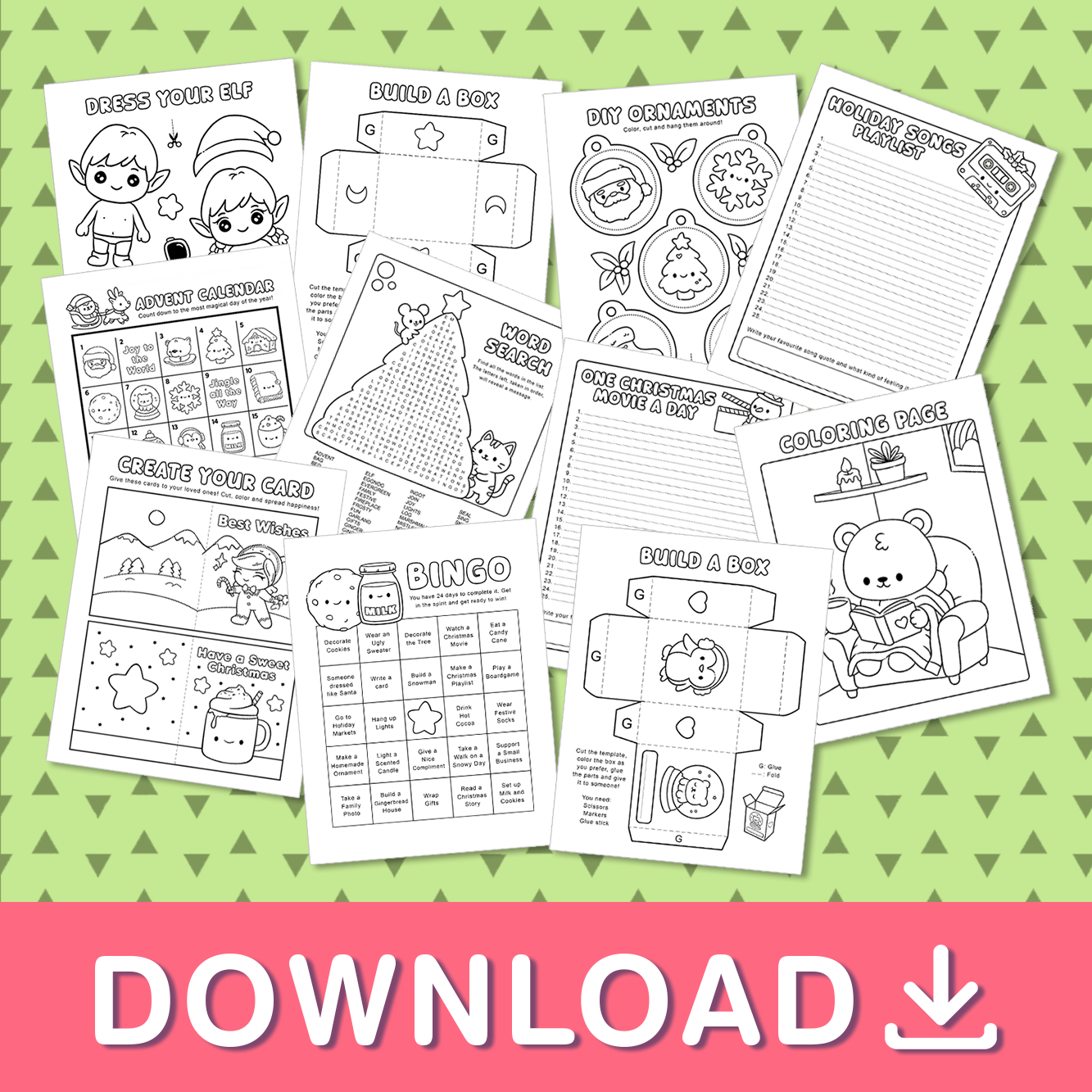 "Advent Time" DIY and Color Pages