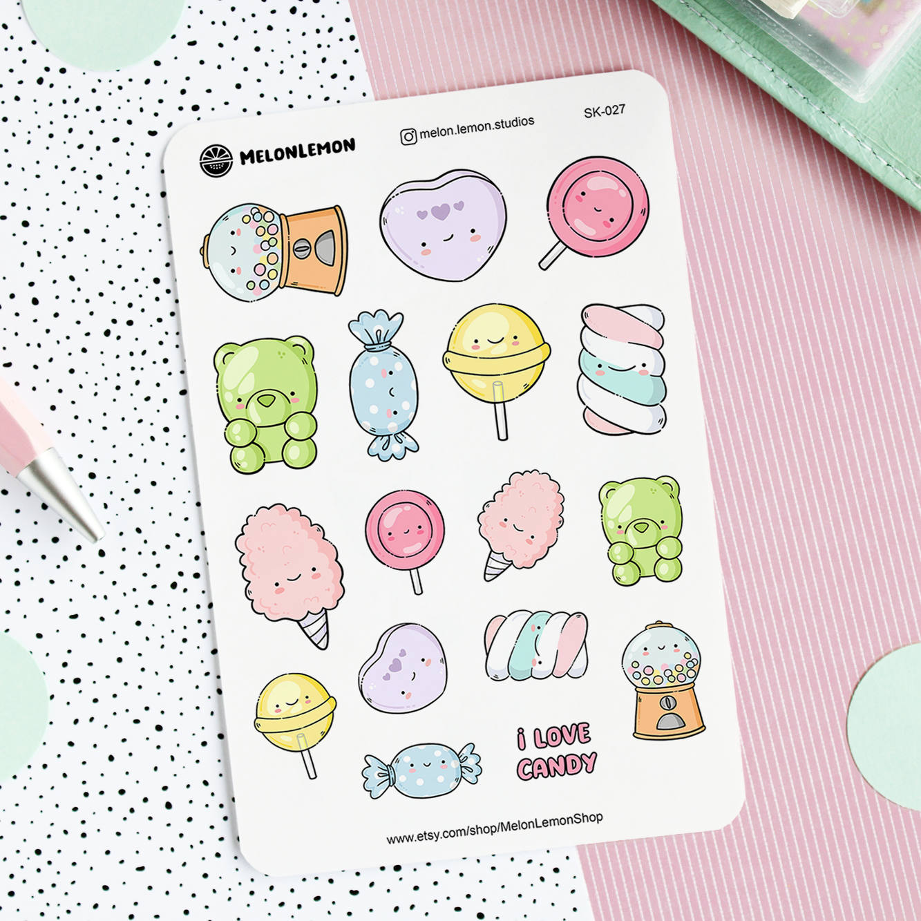 "Candy" Stickers Sheet